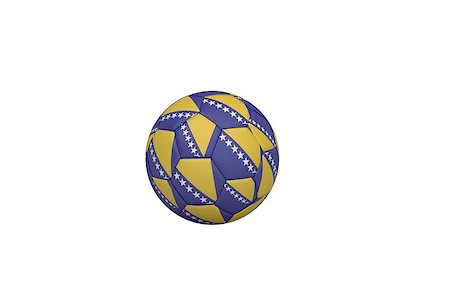 Football in bosnian colours on white background Photographie de stock - Aubaine LD & Abonnement, Code: 400-07527402