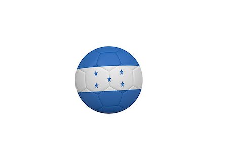 simsearch:400-07527960,k - Football in honduras colours on white background Stock Photo - Budget Royalty-Free & Subscription, Code: 400-07527425