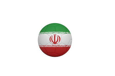 simsearch:400-07527960,k - Football in iran colours on white background Stock Photo - Budget Royalty-Free & Subscription, Code: 400-07527426