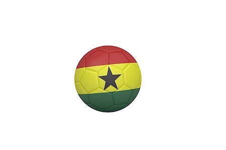 simsearch:400-07527960,k - Football in ghana colours on white background Stock Photo - Budget Royalty-Free & Subscription, Code: 400-07527423