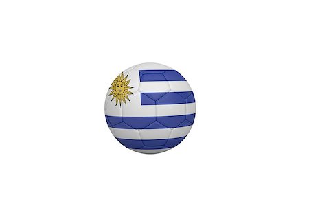 simsearch:400-07527960,k - Football in uruguay colours on white background Stock Photo - Budget Royalty-Free & Subscription, Code: 400-07527437