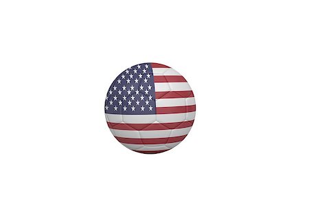 simsearch:400-07527960,k - Football in america colours on white background Stock Photo - Budget Royalty-Free & Subscription, Code: 400-07527438