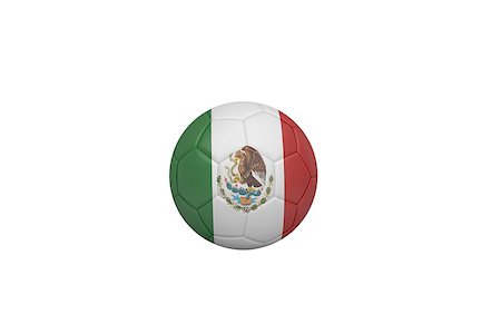 simsearch:400-07527960,k - Football in mexico colours on white background Stock Photo - Budget Royalty-Free & Subscription, Code: 400-07527430