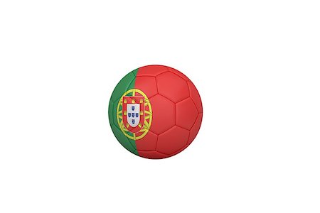 simsearch:400-07527960,k - Football in portugal colours on white background Stock Photo - Budget Royalty-Free & Subscription, Code: 400-07527433