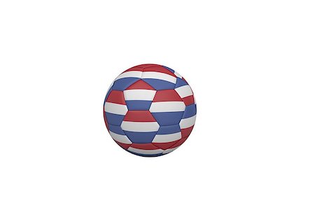 simsearch:400-07527960,k - Football in holland colours on white background Stock Photo - Budget Royalty-Free & Subscription, Code: 400-07527445