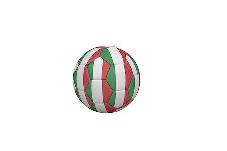simsearch:400-07527960,k - Football in italy colours on white background Stock Photo - Budget Royalty-Free & Subscription, Code: 400-07527441