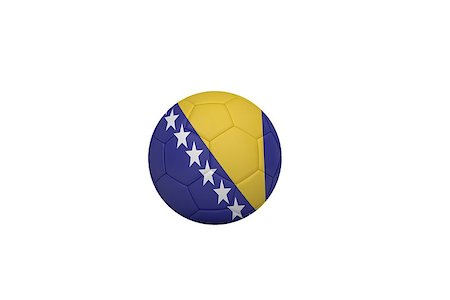 simsearch:400-07527960,k - Football in bosnia and herzegovina colours on white background Stock Photo - Budget Royalty-Free & Subscription, Code: 400-07527454