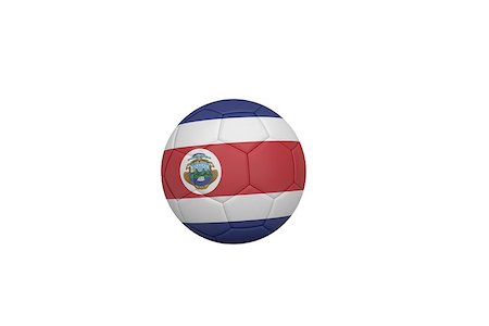 simsearch:400-07527960,k - Football in costa rica colours on white background Stock Photo - Budget Royalty-Free & Subscription, Code: 400-07527456