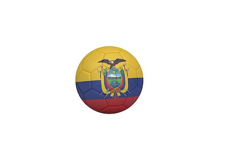simsearch:400-07527960,k - Football in ecuador colours on white background Stock Photo - Budget Royalty-Free & Subscription, Code: 400-07527457