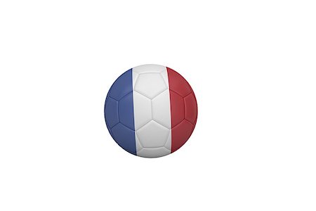 simsearch:400-07527960,k - Football in france colours on white background Stock Photo - Budget Royalty-Free & Subscription, Code: 400-07527458
