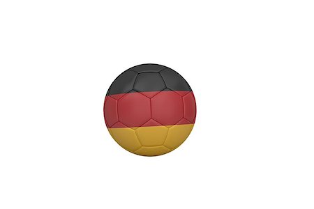 simsearch:400-07527960,k - Football in germany colours on white background Stock Photo - Budget Royalty-Free & Subscription, Code: 400-07527459