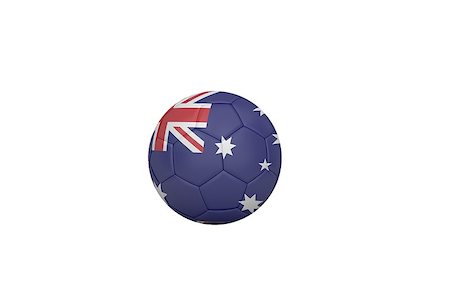 simsearch:400-07527960,k - Football in australia colours on white background Stock Photo - Budget Royalty-Free & Subscription, Code: 400-07527452