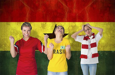 Composite image of various football fans against ghana flag in grunge effect Stock Photo - Budget Royalty-Free & Subscription, Code: 400-07527641