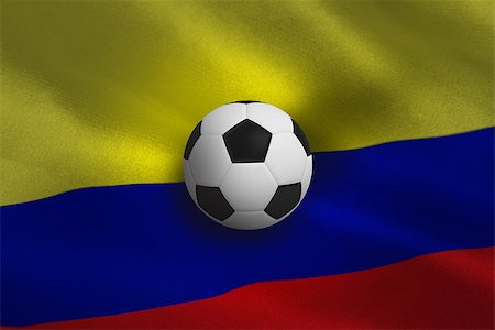 simsearch:400-07527966,k - Black and white football against colombia flag background Foto de stock - Royalty-Free Super Valor e Assinatura, Número: 400-07527925