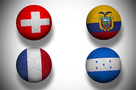 simsearch:400-07527966,k - Group e world cup footballs on white background Foto de stock - Royalty-Free Super Valor e Assinatura, Número: 400-07528267