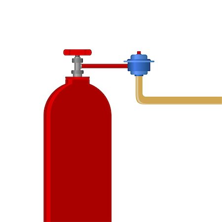 reducer - Household gas cylinder. Illustration on white background. Photographie de stock - Aubaine LD & Abonnement, Code: 400-07544304