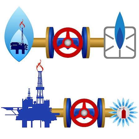 simsearch:400-07405336,k - Extraction, processing and use of natural gas. Illustration on white background. Fotografie stock - Microstock e Abbonamento, Codice: 400-07544329