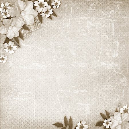 simsearch:400-06557550,k - Vintage background with lace and flower composition Stock Photo - Budget Royalty-Free & Subscription, Code: 400-07544396