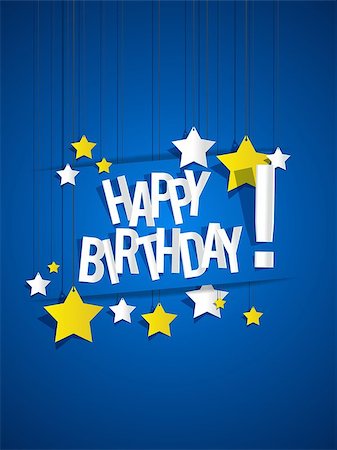 star background banners - Colorful Happy Birthday Greeting Card vector illustration Stock Photo - Budget Royalty-Free & Subscription, Code: 400-07544856