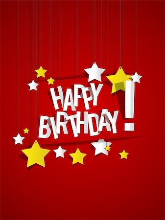 simsearch:400-07746196,k - Colorful Happy Birthday Greeting Card vector illustration Foto de stock - Super Valor sin royalties y Suscripción, Código: 400-07544857