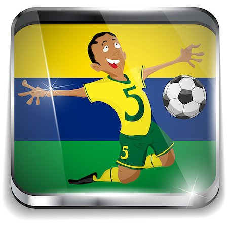 simsearch:400-04365801,k - Vector - Brazil Soccer Player with Uniform Foto de stock - Super Valor sin royalties y Suscripción, Código: 400-07544918