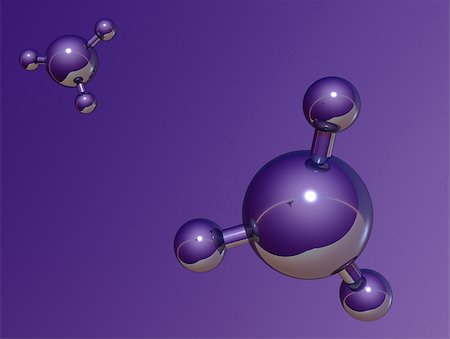 simsearch:400-05126420,k - molecule model on purple background - 3d illustration Stock Photo - Budget Royalty-Free & Subscription, Code: 400-07545115