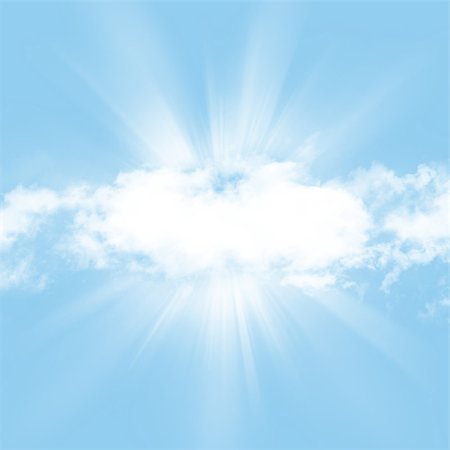 Blue sky with clouds and sun background Foto de stock - Super Valor sin royalties y Suscripción, Código: 400-07545178