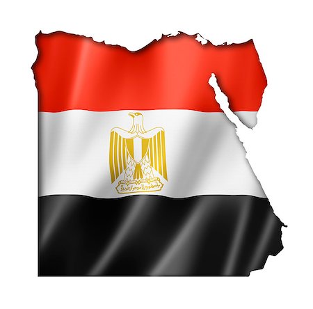 Egypt flag map, three dimensional render, isolated on white Photographie de stock - Aubaine LD & Abonnement, Code: 400-07545391