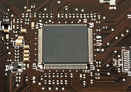 Laptop chip on mother board closeup Photographie de stock - Aubaine LD & Abonnement, Code: 400-07546089