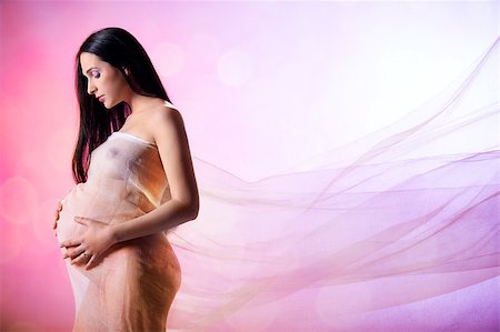 fashion for mother baby - Beautiful pregnant woman Stock Photo - Budget Royalty-Free & Subscription, Code: 400-07546211