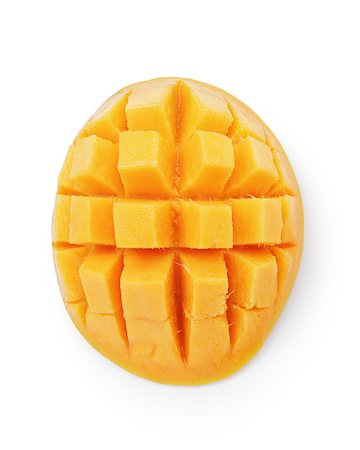 ripe yellow red mango slice, isolated on white Foto de stock - Super Valor sin royalties y Suscripción, Código: 400-07546378