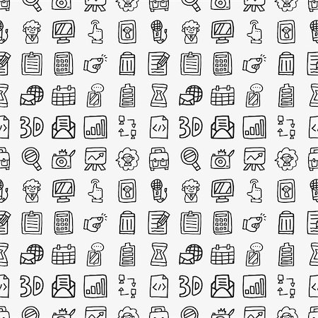 simsearch:400-04418973,k - seamless doodle network pattern Fotografie stock - Microstock e Abbonamento, Codice: 400-07546452