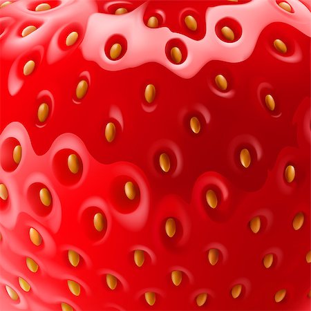 dvarg (artist) - Food background with realistic strawberry close-up texture Photographie de stock - Aubaine LD & Abonnement, Code: 400-07546607