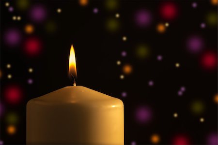 Candle with colored light background Stock Photo - Budget Royalty-Free & Subscription, Code: 400-07546919