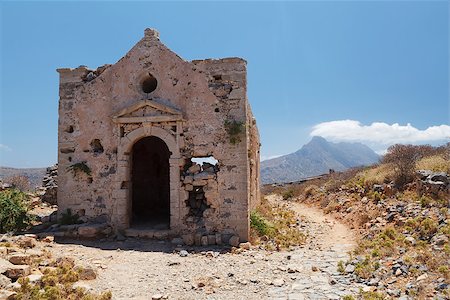 Gramvousa, a small island with the remains of a Venetian fort close to the coast of north-western Crete. Photographie de stock - Aubaine LD & Abonnement, Code: 400-07547010