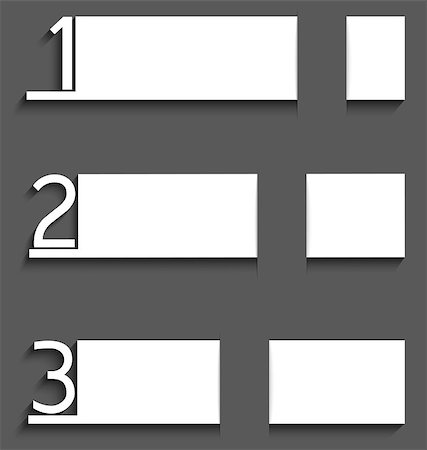 simsearch:400-09173301,k - Illustration of white paper bars with numbers with realistic shadows on gray background Stockbilder - Microstock & Abonnement, Bildnummer: 400-07547163