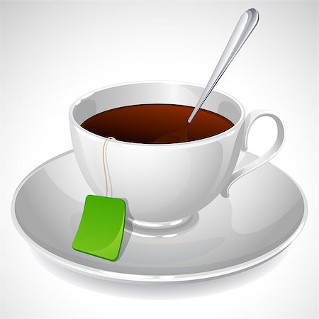 full breakfast - Vector illustration - white cup of tea Stock Photo - Budget Royalty-Free & Subscription, Code: 400-07548041