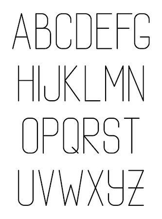 simsearch:400-06093218,k - Light thin hand drawn font type. Vector alphabet Stock Photo - Budget Royalty-Free & Subscription, Code: 400-07548055