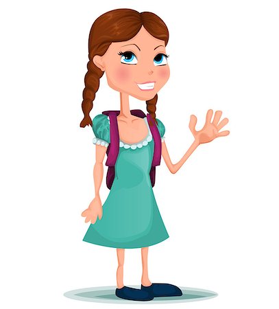 simsearch:400-07545937,k - Vector Schoolgirl Stock Photo - Budget Royalty-Free & Subscription, Code: 400-07548517