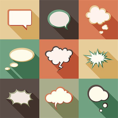 simsearch:400-04791118,k - Vector set different retro styled speech bubbles. Stock Photo - Budget Royalty-Free & Subscription, Code: 400-07549342