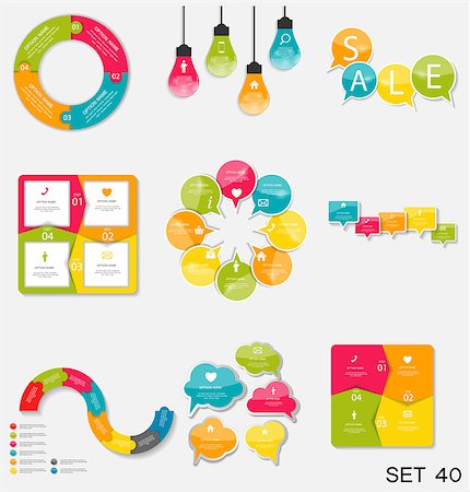 Collection of Infographic Templates for Business Vector Illustration. Stock Photo - Budget Royalty-Free & Subscription, Code: 400-07549434