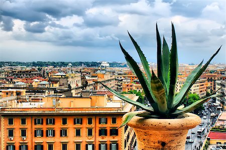 View on Rome from Vatican, Italy Foto de stock - Royalty-Free Super Valor e Assinatura, Número: 400-07549550