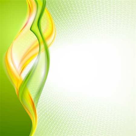 Abstract yellow green wave background Stock Photo - Budget Royalty-Free & Subscription, Code: 400-07549695