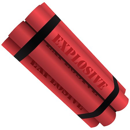 dynamite fuse burn - Explosives curb of several elements. Vector illustration. Stock Photo - Budget Royalty-Free & Subscription, Code: 400-07554727