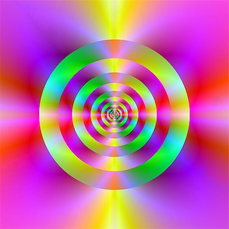 simsearch:400-06067180,k - A digital abstract fractal image with a psychedelic concentric ring design in yellow, red, green and violet. Stock Photo - Budget Royalty-Free & Subscription, Code: 400-07555001