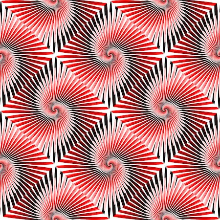 simsearch:400-07631184,k - Design seamless colorful whirl rotation pattern. Abstract decorative strip textured background. Vector art. No gradient Stockbilder - Microstock & Abonnement, Bildnummer: 400-07555106