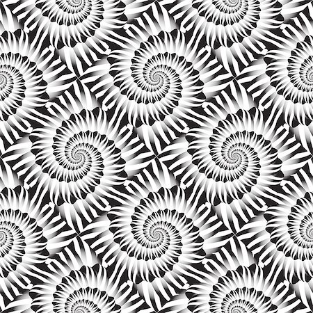 simsearch:400-07631184,k - Design seamless monochrome spiral rotation pattern. Abstract decorative strip textured background. Vector art Stockbilder - Microstock & Abonnement, Bildnummer: 400-07555108
