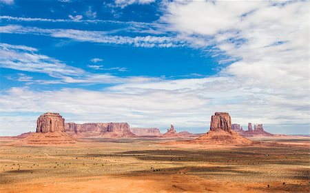 simsearch:400-05361560,k - Complementary colours blue and orange in this iconic view of Monument Valley, USA Photographie de stock - Aubaine LD & Abonnement, Code: 400-07555215