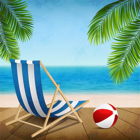 Vector illustration of a summer vacation on the beach Photographie de stock - Aubaine LD & Abonnement, Code: 400-07555283