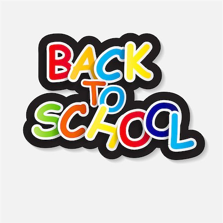 simsearch:400-08166124,k - Back to School Label Concept Vector Illustration. Fotografie stock - Microstock e Abbonamento, Codice: 400-07555464